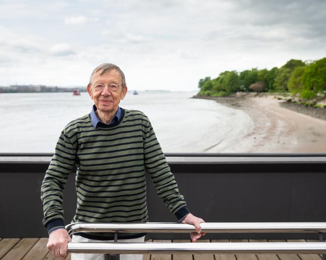 FILED - 26 April 2019, Hamburg: German director Hark Bohm stands on the Teufelsbrueck ferry pier in Hamburg. Hark Bohm, one of Germany's most prominent and committed filmmakers, has died, his daughter told dpa on Friday. Photo: Ulrich Perrey/dpa