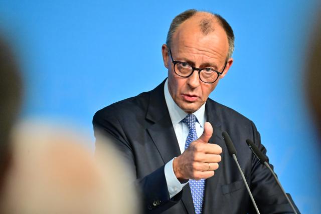14 November 2025, Berlin: German Chancellor Friedrich Merz speaks during the Federal Assembly of the Christian Democratic Union of Germany (CDU) Local Political Association in the Konrad Adenauer House. Photo: Sebastian Christoph Gollnow/dpa