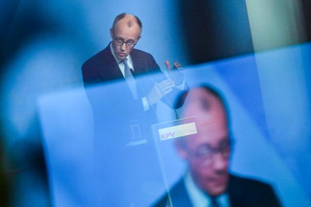 14 November 2025, Berlin: German Chancellor Friedrich Merz speaks during the Federal Assembly of the Christian Democratic Union of Germany (CDU) Local Political Association in the Konrad Adenauer House. Photo: Sebastian Christoph Gollnow/dpa