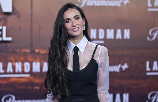 14 November 2025, Berlin: US actress Demi Moore attends the European premiere of the second season of the series "Landman" at the Zoo Palast cinema. Photo: Jens Kalaene/dpa