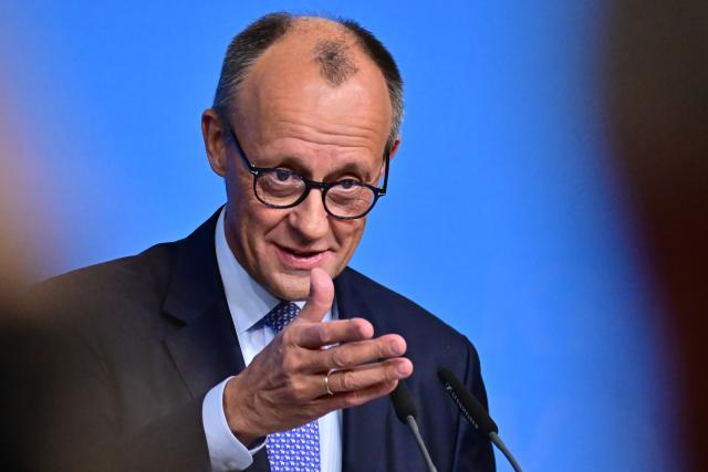 14 November 2025, Berlin: German Chancellor Friedrich Merz speaks during the Federal Assembly of the Christian Democratic Union of Germany (CDU) Local Political Association in the Konrad Adenauer House. Photo: Sebastian Gollnow/dpa