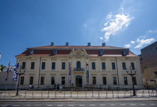 FILED - 15 July 2024, Berlin: Exterior view of the Jewish Museum in the Kreuzberg district. Photo: Monika Skolimowska/dpa