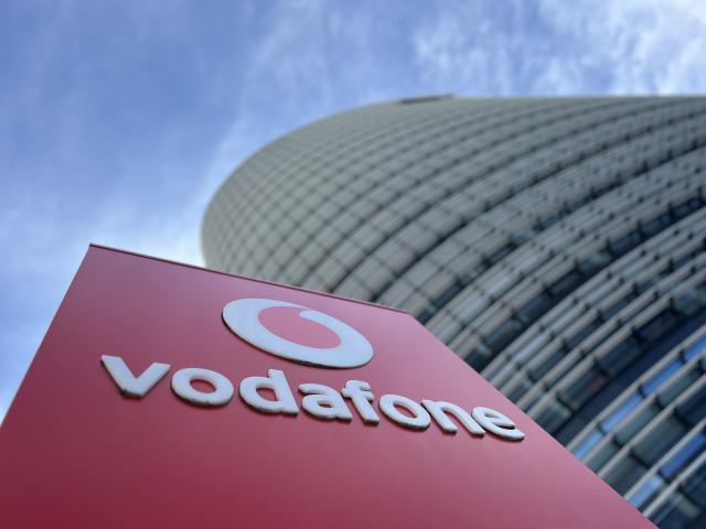 FILED - 29 April 2024, North Rhine-Westphalia, Duesseldorf: The Vodafone logo can be seen on a sign outside the British telecommunications group's German headquarters. Photo: Wolf von Dewitz/dpa