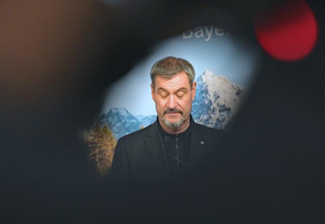 17 November 2025, Bavaria, Munich: Markus Soeder, Minister President of Bavaria, speaks at a press conference at the Bavarian State Chancellery following the Start-up and Technology Summit hosted by Bavarian Minister President Markus Soeder with representatives from politics, business and science. Photo: Malin Wunderlich/dpa