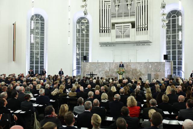 17 November 2025, Hesse, Frankfurt_Main: Germany's Chancellor Friedrich Merz speaks at the event where banker Friedrich von Metzler is posthumously honored with the "European Banker" award. Photo: Hannes P. Albert/dpa