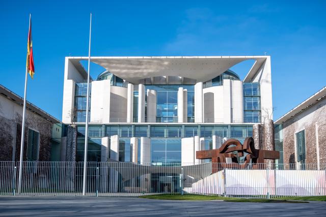 FILED - 05 March 2025, Berlin: A view of the German Chancellery in Berlin. Photo: Michael Kappeler/dpa