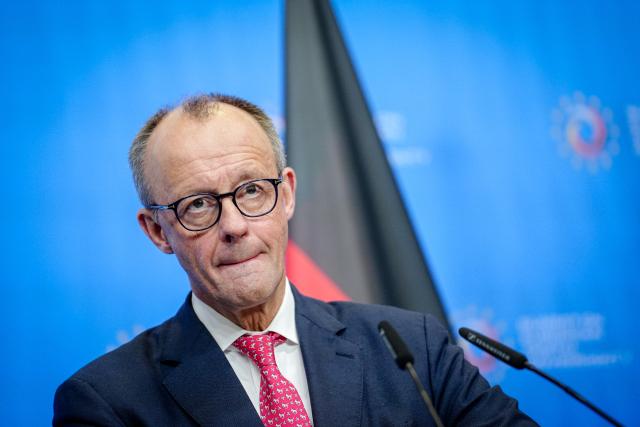 18 November 2025, Berlin: German Chancellor Friedrich Merz gives a press conference at the European Digital Sovereignty Summit at the Euref Campus. The summit takes place at the invitation of the German and French digital ministries. Photo: Kay Nietfeld/dpa