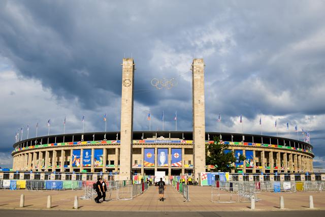 FILED - 14 July 2024, Berlin: A general view of the Olympic Stadium in Berlin. The men's German Cup final has been hosted in Berlin's Olympic Stadium since 1985 - but there is no agreement as yet for the 2026 edition and future years. Photo: Christoph Soeder/dpa