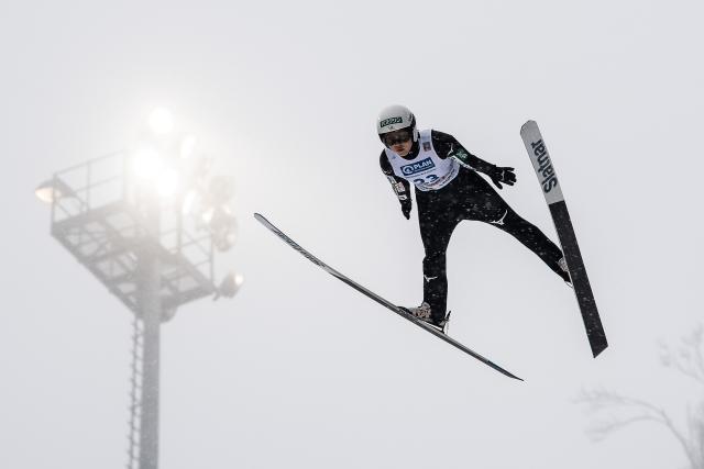 FILED - 05 February 2023, Hesse, Willingen: Japan's Nozomi Maruyama competes in Women's large hill HS147 - second round of the Ski jumping World Cup in Willingen. Photo: Swen Pförtner/dpa