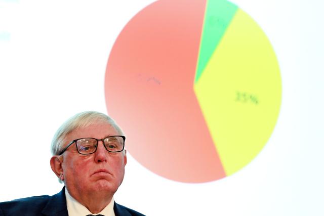 24 November 2025, North Rhine-Westphalia, Duesseldorf: Karl-Josef Laumann, Minister of Labor, Health and Social Affairs in North Rhine-Westphalia, speaks during a press conference. The ministry presented the results of a state-wide inspection campaign in the parcel sector. Photo: Federico Gambarini/dpa