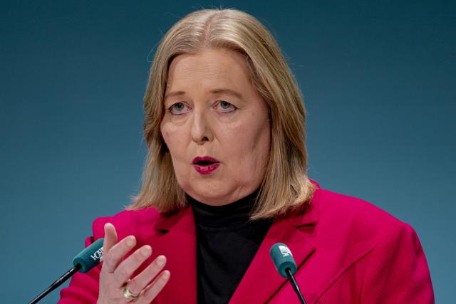 25 November 2025, Berlin: Baerbel Bas, German Minister of Labor and Social Affairs, speaks at the 2025 Employers' Day in Berlin. Photo: Fabian Sommer/dpa