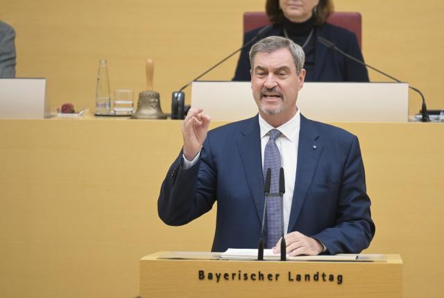 25 November 2025, Bavaria, Munich: Markus Soeder, Minister President of Bavaria, gives a statement at the session of the Bavarian state parliament. Photo: Malin Wunderlich/dpa