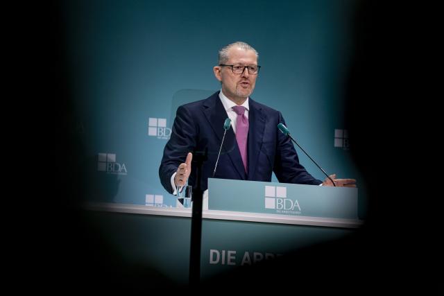 25 November 2025, Berlin: Rainer Dulger, Employers' President, speaks at the Employers' Day 2025 in Berlin. Photo: Fabian Sommer/dpa