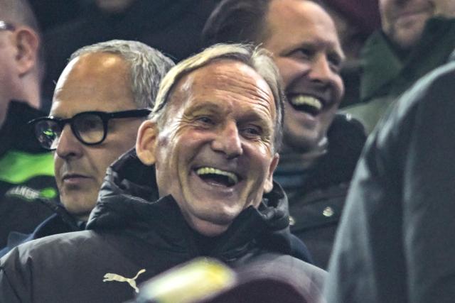 25 November 2025, North Rhine-Westphalia, Dortmund: Borussia Dortmund President Hans-Joachim Watzke reacts in the stands ahead of the UEFA Champions League soccer match between Borussia Dortmund and FC Villarreal at Signal Iduna Park. Photo: Bernd Thissen/dpa