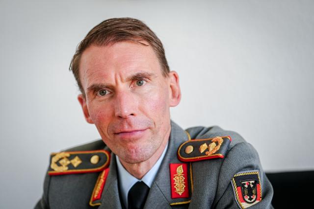 FILED - 19 September 2024, Berlin: Major General Christian Freuding, Chief Coordinator of Military Aid for Ukraine and Head of the Planning Staff of the Federal Ministry of Defense, speaks in an interview with reporters from the German Press Agency. Photo: Kay Nietfeld/dpa