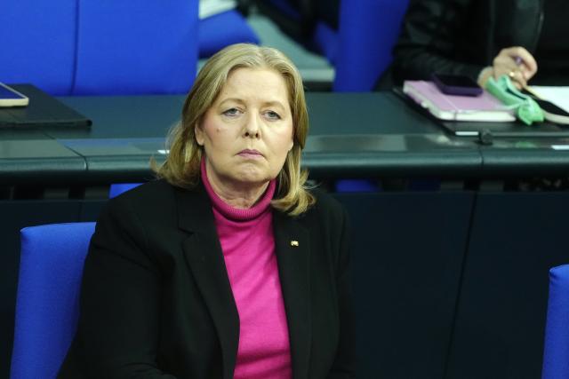 26 November 2025, Berlin: Baerbel Bas, German Minister of Labor and Social Affairs, sits on the government bench during the general debate on the budget in the Bundestag. The debates on the Chancellor's Office budget are traditionally used as a general debate on the Federal Government's policies. Photo: Kay Nietfeld/dpa