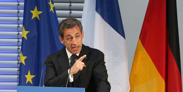 FILED - 28 February 2014, Berlin: Former French president Nicolas Sarkozy speaks during a press conference. Photo: Wolfgang Kumm/dpa