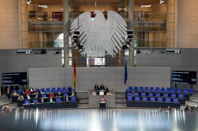 28 November 2025, Berlin: German Minister for Research, Technology and Space Dorothee Baer speaks in the debate on the federal budget in the German Bundestag. Photo: Markus Lenhardt/dpa