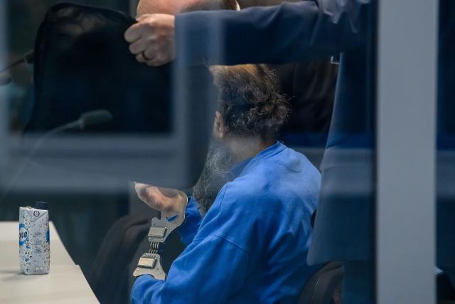 04 December 2025, Saxony-Anhalt, Magdeburg: The defendant Taleb al-Abdulmohsen sits in the glass box of the courtroom in the temporary court building at Magdeburg District Court. Photo: Klaus-Dietmar Gabbert/dpa