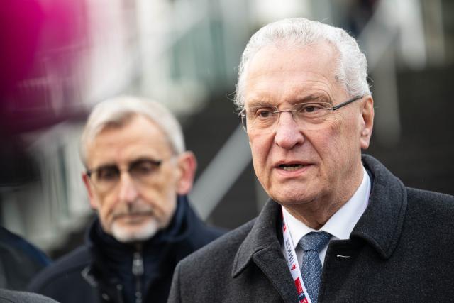 04 December 2025, Bremen: Joachim Herrmann, Minister of the Interior in Bavaria, during a press statement on drone defence. The focus of the Conference of Interior Ministers (IMK) includes topics such as the detection and defense against drones, hybrid threats and the introduction of the new European asylum system (GEAS). Photo: Sina Schuldt/dpa
