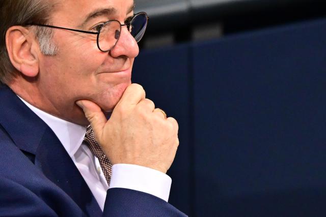 05 December 2025, Berlin: Boris Pistorius, Germany's Minister of Defence, follows the German Bundestag session on the modernization of military service. Photo: Christophe Gateau/dpa