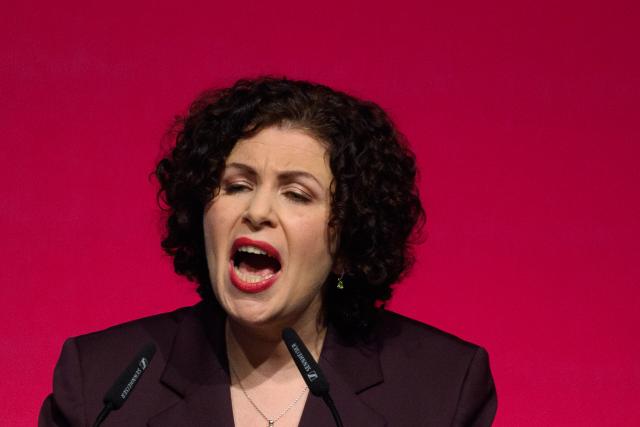 06 December 2025, Saxony-Anhalt, Magdeburg: Sahra Wagenknecht Alliance (BSW) Chairwoman Amira Mohamed Ali addresses the delegates at the 3rd Federal Party Conference of the "Sahra Wagenknecht Alliance" party. Photo: Klaus-Dietmar Gabbert/dpa