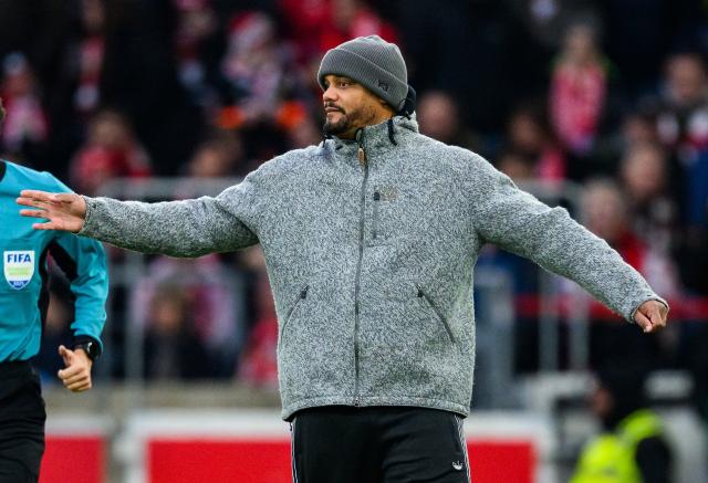 06 December 2025, Baden-Württemberg, Stuttgart: Bayern Munich Coach Vincent Kompany gestures during the German Bundesliga socce rmatch between VfB Stuttgart and FC Bayern Munich at the MHPArena. Photo: Tom Weller/dpa - IMPORTANT NOTICE: DFL and DFB regulations prohibit any use of photographs as image sequences and/or quasi-video.