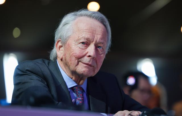 FILED - 11 March 2024, Saxony, Leipzig: Chairman of the Supervisory Board of Porsche AG Wolfgang Porsche attends the premiere of the Porsche Taycan Turbo GT at the Leipzig plant. Porsche supervisory board chairman Wolfgang Porsche, 82, has married his long-term partner Gabriela of Leiningen at a private ceremony in Salzburg, their spokesman Christian Schertz confirmed to dpa on Sunday. Photo: Jan Woitas/dpa