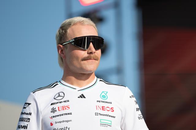 FILED - 25 June 2025, Baden-Württemberg, Affalterbach: Racing driver Valtteri Bottas stands on a stage. Mercedes-AMG presents the Concept AMG GT XX concept car. Photo: Markus Lenhardt/dpa
