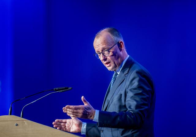 09 December 2025, Berlin: Germany's Chancellor Friedrich Merz speaks at the Metal and Electrical Industry Day hosted by the employers' association Gesamtmetall. Photo: Michael Kappeler/dpa