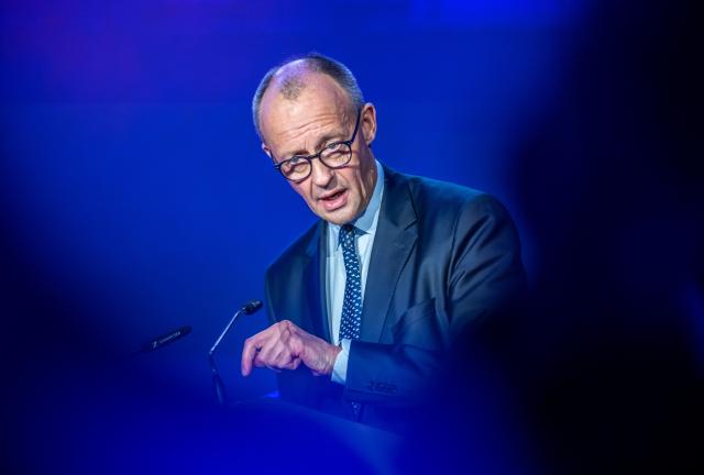 09 December 2025, Berlin: Germany's Chancellor Friedrich Merz speaks at the Metal and Electrical Industry Day hosted by the employers' association Gesamtmetall. Photo: Michael Kappeler/dpa