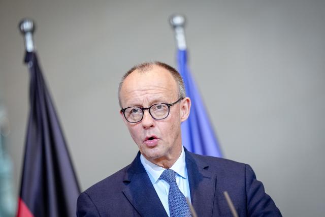 10 December 2025, Berlin: German Chancellor Friedrich Merz attends a joint press conference with the Prime Minister of the Republic of Croatia, Andrej Plenkovic, at the Federal Chancellery in Berlin. Photo: Kay Nietfeld/dpa