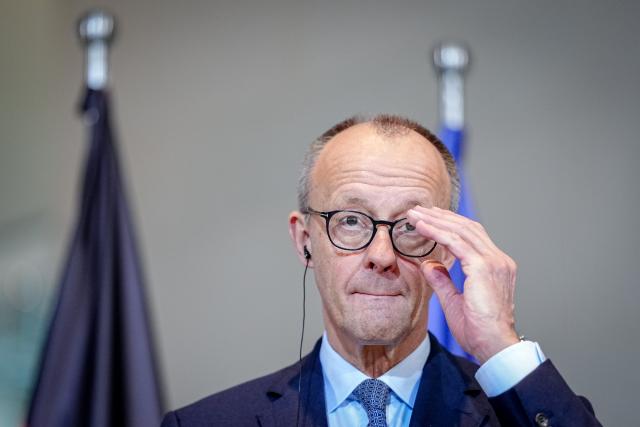 10 December 2025, Berlin: German Chancellor Friedrich Merz attends a joint press conference with the Prime Minister of the Republic of Croatia, Andrej Plenkovic, at the Federal Chancellery in Berlin. Photo: Kay Nietfeld/dpa
