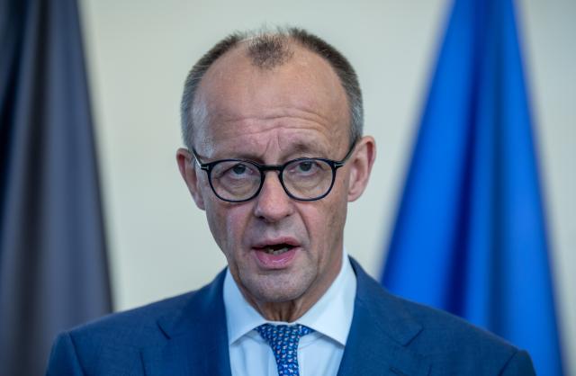 12 November 2025, Berlin: German Chancellor Friedrich Merz speaks at a press conference after bilateral talks with NATO Secretary General M. Rutte at the Federal Chancellery. Photo: Michael Kappeler/dpa