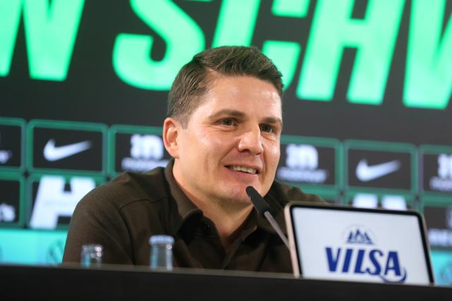 11 December 2025, Lower Saxony, Wolfsburg: Pirmin Schwegler arrives speaks at a press conference by the German Bundesliga club VfL Wolfsburg, for his presentation as the club's new sporting director. Photo: Darius Simka/regios24/dpa