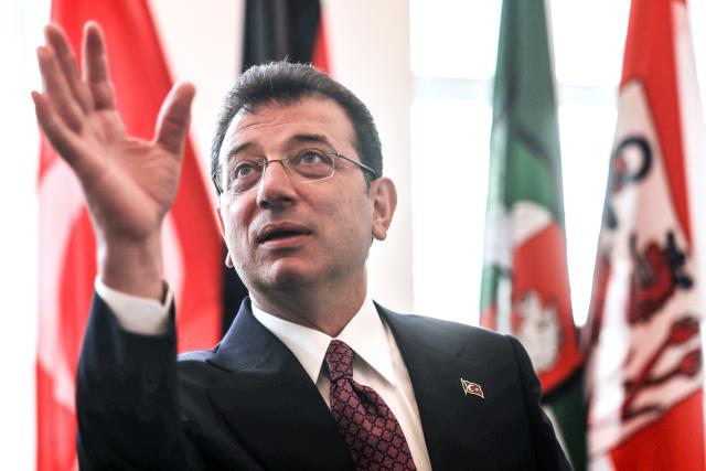 FILED - 20 June 2024, North Rhine-Westphalia, Duesseldorf: Mayor of Istanbul Ekrem Imamoglu speaks during a reception at the city hall in Duesseldorf. Photo: Oliver Berg/dpa
