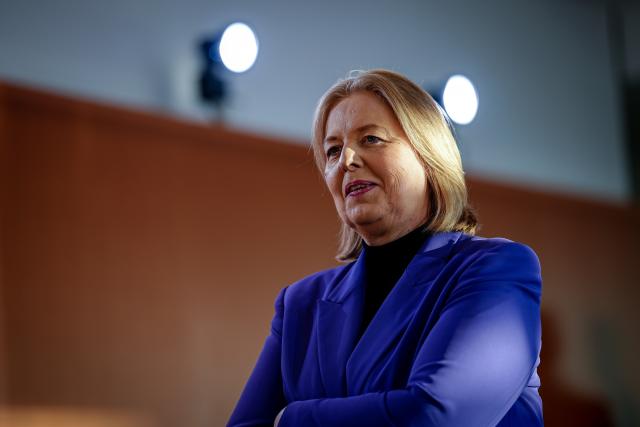 17 December 2025, Berlin: Baerbel Bas, German Minister of Labor and Social Affairs and Social Democratic Pary (SPD) party chairwoman attends the German Cabinet meeting at the German Chancellery in Berlin. Photo: Kay Nietfeld/dpa