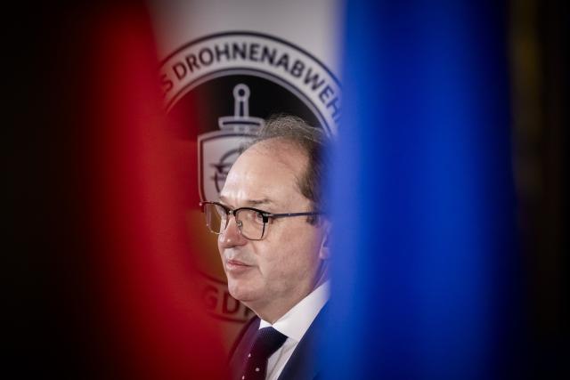 17 December 2025, Berlin: Alexander Dobrindt, German Minister of the Interior, speaks at a press conference on the opening of the Joint Drone Defense Center (GDAZ) of the German federal and state governments at Federal Police Directorate 11 in Berlin. Representatives of the federal and state governments are opening a joint drone defense center in Berlin to create an up-to-date nationwide picture of the situation and coordinate defense measures. Photo: Christoph Soeder/dpa