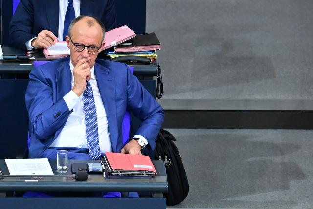 17 December 2025, Berlin: German Chancellor Friedrich Merz sits in the 49th plenary session of the 21st legislative period in the German Bundestag. Following a government questioning and the Chancellor's government statement on the EU summit taking place at the end of the week, the Bundestag deals with the Poverty and Wealth Report and the Bundeswehr mission in Iraq, among other things. Photo: Sebastian Gollno/dpa