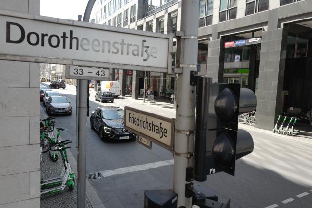 FILED - 23 July 2019, Berlin: A view of Friedrichstrasse between Unter den Linden and Dorotheenstrasse. Berlin is set to rename part of one of the streets leading towards the Reichstag building, which houses the German parliament, in honour of Jerusalem's Yad Vashem memorial commemorating the Holocaust. Photo: Jörg Carstensen/dpa