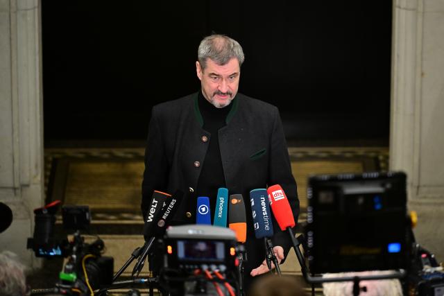 19 December 2025, Berlin: Markus Soeder, Minister President of Bavaria, attends the 1060th session of the Bundesrat. Topics include the 2026 budget, the pension package, the restaurant tax and the military service reform. Photo: Sebastian Gollnow/dpa