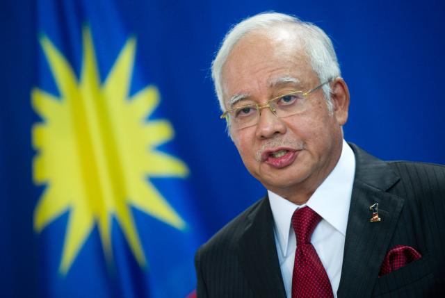 FILED - 27 September 2016, Berlin: Najib Razak, then Malaysian Prime Minister, speaks during a press conference in Berlin. Photo: Bernd von Jutrczenka/dpa
