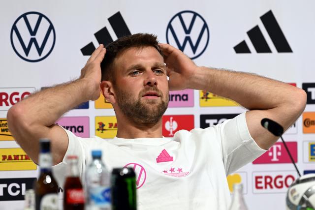 FILED - 31 May 2025, Bavaria, Herzogenaurach: Germany's Niclas Fuellkrug attends a press conference ahead of UEFA Nations League semi final match against Portugal. Photo: Federico Gambarini/dpa