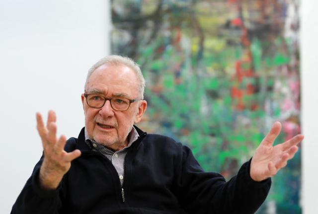FILED - 19 October 2016, North Rhine-Westphalia, Cologne: German visual artist Gerhard Richter speaks in his studio in Cologne. Photo: Oliver Berg/dpa