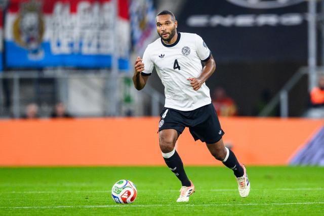 FILED - 10 October 2025, Baden-Württemberg, Sinsheim: Germany's Jonathan Tah in action during the FIFA World Cup European Qualifying soccer match between Germany and Luxembourg at PreZero Arena. Tah thinks Germany can win the World Cup next year and believes Bayern Munich teenager Lennart Karl deserves a call-up. Photo: Tom Weller/dpa