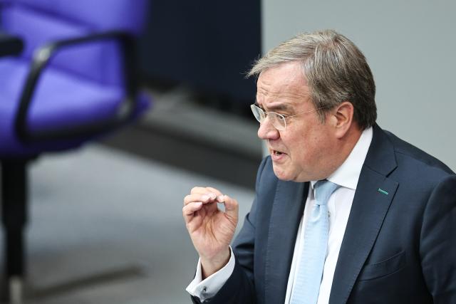FILED - 05 June 2025, Berlin: Armin Laschet speaks in the Bundestag plenary chamber during a debate. Photo: Hannes P. Albert/dpa