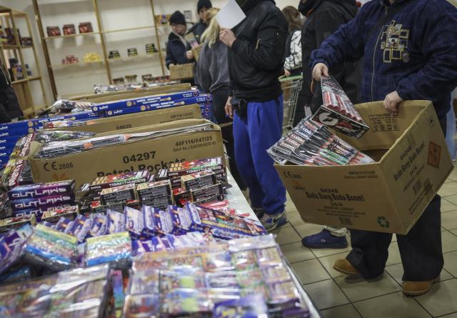 29 December 2025, Hamburg: Fireworks are offered at a special sale of New Year's Eve fireworks in the clubhouse of a shooting club in Hamburg-Harburg. Photo: Christian Charisius/dpa