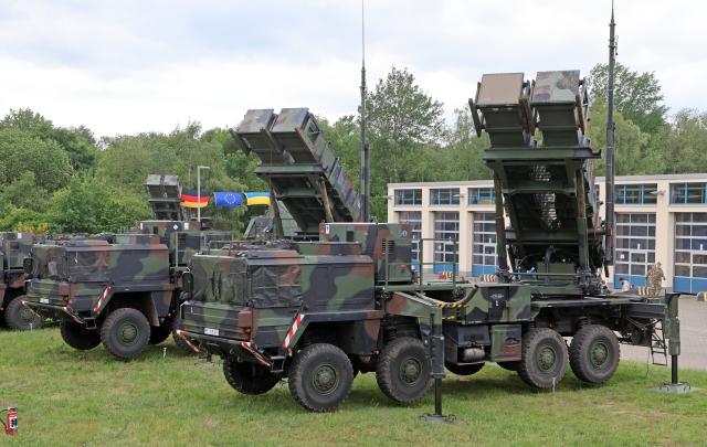 FILED - 29 May 2024, Mecklenburg-Western Pomerania, --: Patriot systems are seen at Air Defence Missile Group 21 in Mecklenburg-Western Pomerania. Photo: Bernd Wüstneck/dpa