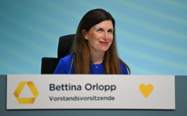 FILED - 15 May 2025, Hesse, Wiesbaden: Bettina Orlopp, Chairwoman of the Board of Managing Directors of Commerzbank, attends the Commerzbank annual general meeting in the RheinMain CongressCenter. Photo: Arne Dedert/dpa