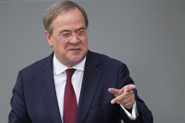 FILED - 07 September 2021, Berlin: Armin Laschet of the Christian Democratic Union (CDU),  speaks during a plenary session of the German Parliament (Bundestag). Photo: Kay Nietfeld/dpa